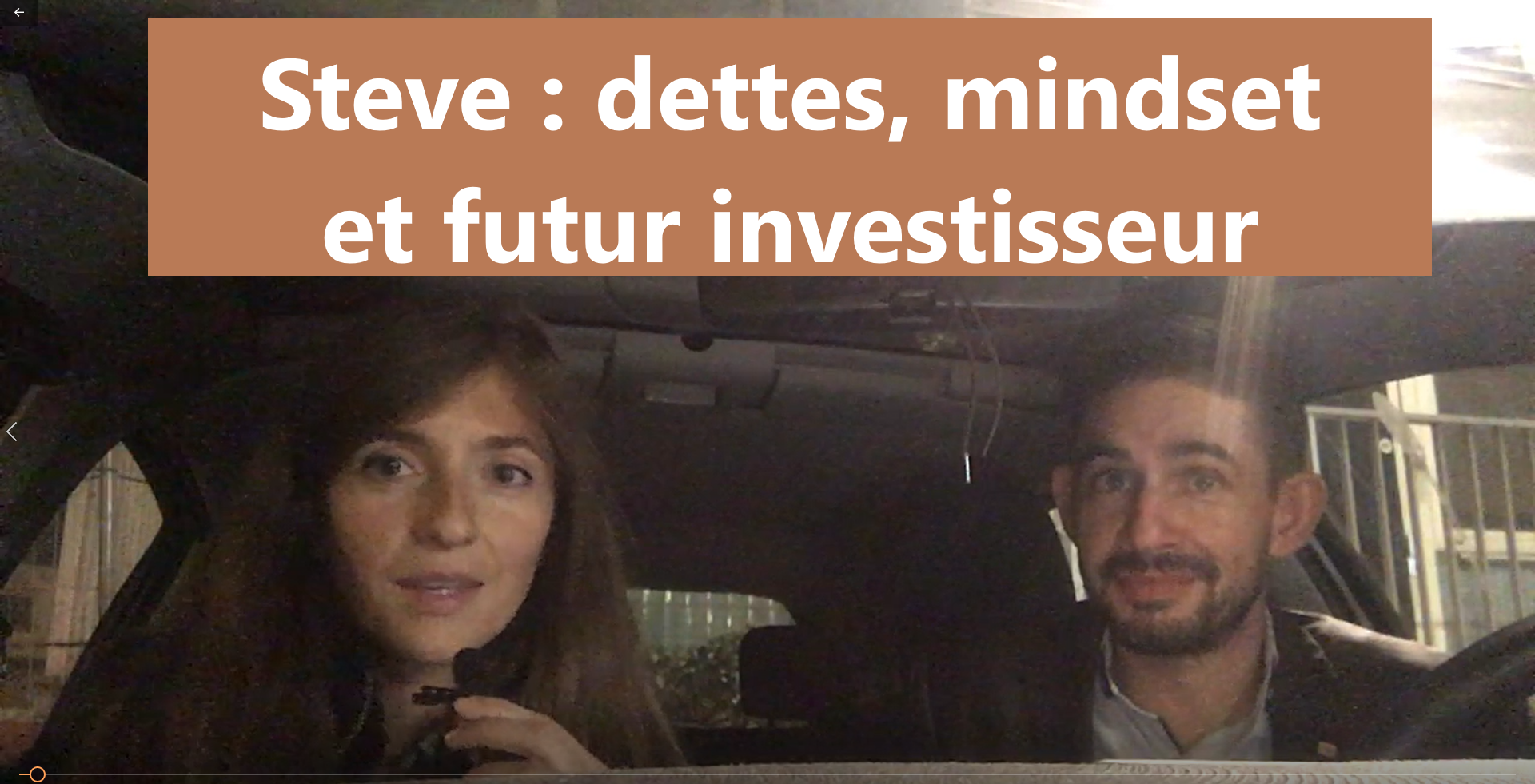 Steve, dettes, gros mindset et futur investisseur